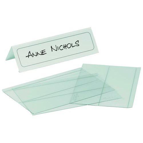 Illustration de : Chevalet porte-nom PET