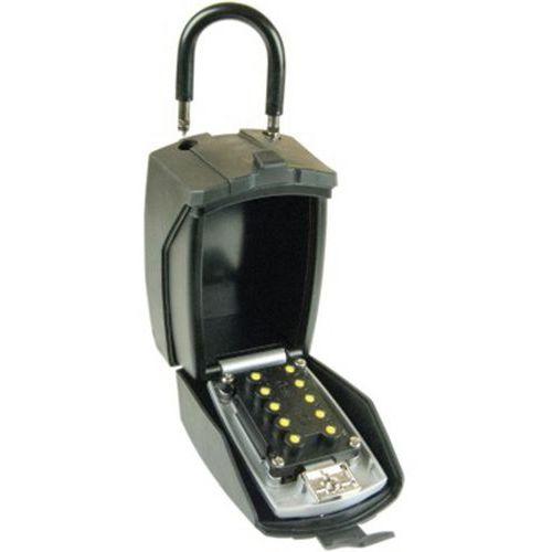 Illustration de : Boîtier garde clefs à code avec cache clavier Chantier