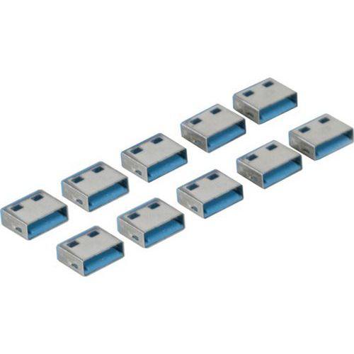 Illustration de : Bouchon-cadenas USB type A Codage bleu