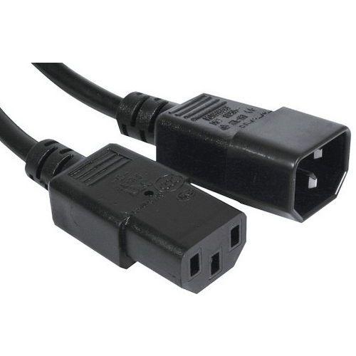 Illustration de : Rallonge d'alimentation C14 / C13 noire - 7,5 m