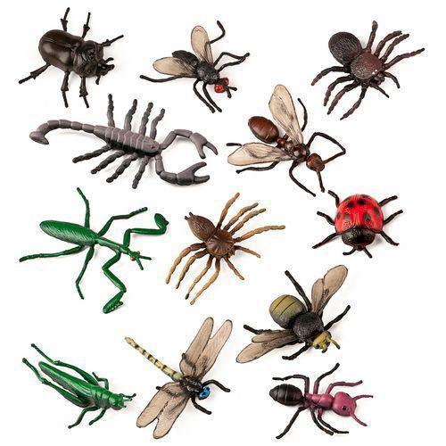 Illustration de : Lot de 12 insectes - Miniland