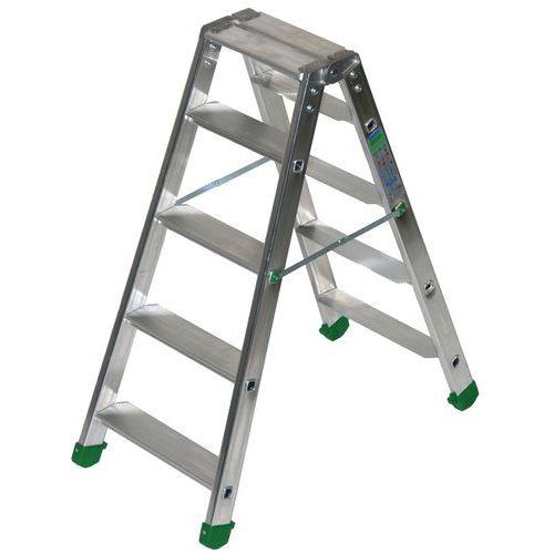 Illustration de : Marchepied double accès Super Pro Dupla - 2 à 4 marches - Facal