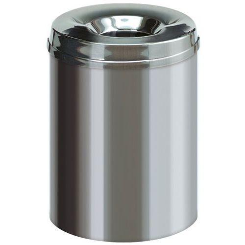 Illustration de : Poubelle à papier anti-feu inox, 15L à 50L