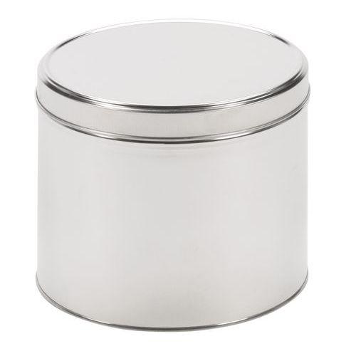 Illustration de : Boîte métallique ronde à couvercle coiffant