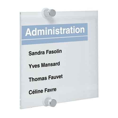 Illustration de : Plaque de porte Crystal Sign - Carré - Durable