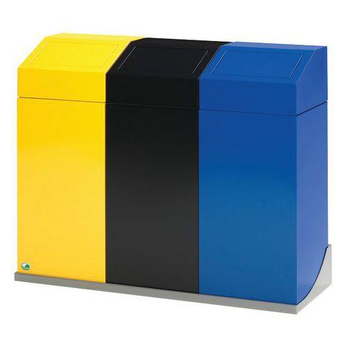 Illustration de : Support mural pour conteneur tri sélectif de 45 L