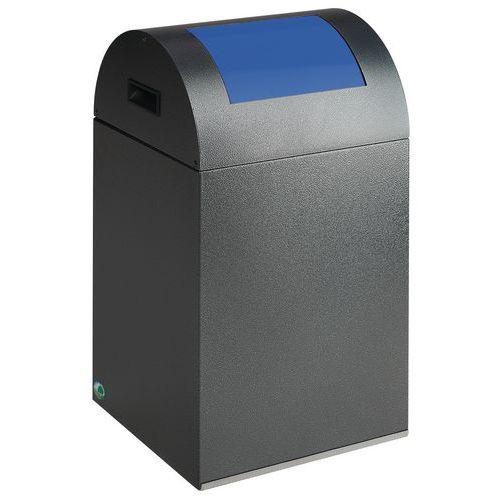 Illustration de : Poubelle tri sélectif anti-feu - 43 L - Avec trappe