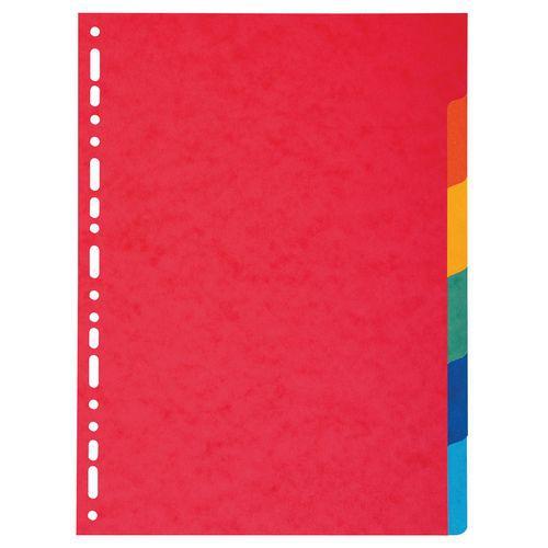 Illustration de : Intercalaires carte marbrée 220g/m2 8 positions - A4