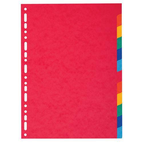 Illustration de : Intercalaires carte 220g 12 positions - a4