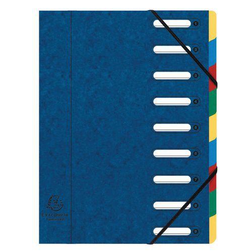 Illustration de : Trieur harmonika® à fenêtres avec élastiques 9 compartiments