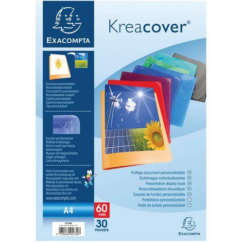 Illustration de : Protège-documents en PP semi rigide kreacover® 60 vues A4