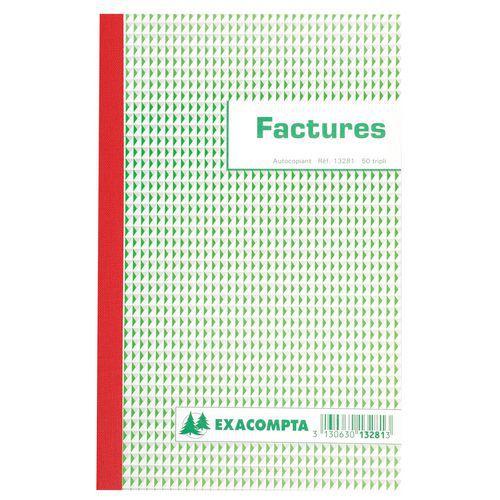 Illustration de : Manifold factures 21x13,5cm 50 feuillets tripli autocopiants