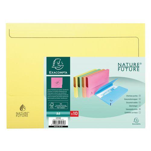 Illustration de : Paquet de 10 chemises poche super 250 - 24,5x32,5cm