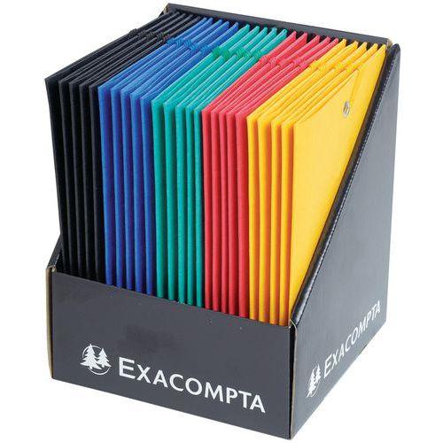 Illustration de : Chemise à élastique 3 rabats scotten 425g/m2 pocket 12x16cm