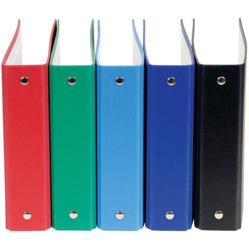 Illustration de : Classeur rembordé pp pour fiches bristol 100x150 2 anneaux