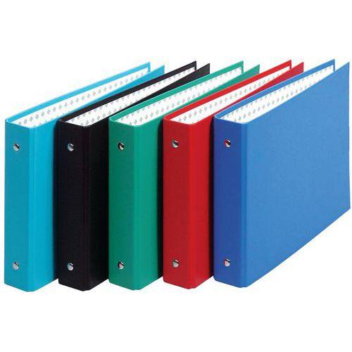 Illustration de : Classeur rembordé pp pour fiches bristol 125x200 2 anneaux