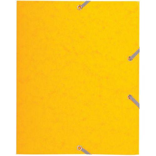 Illustration de : Chemise à élastique 3 rabats carte format scolaire 17x22cm