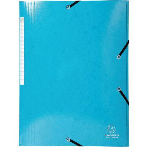 Illustration de : Chemise à élastique 3 rabats maxi capacity 425gm² iderama A4