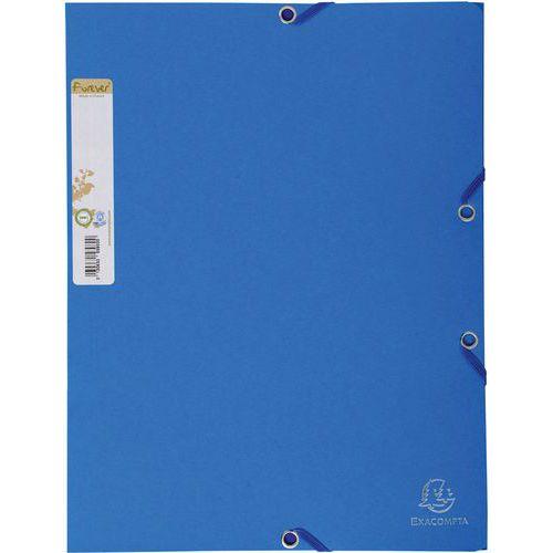 Illustration de : Chemise 3 rabats à élastique carte recyclée 380g/m2 A4