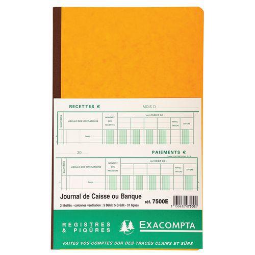 Illustration de : Piqûre journal caisse 5 débits 5 crédits 31 lignes 80 pages