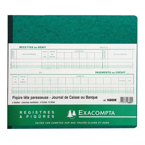 Illustration de : Piqûre journal de caisse ou banque à tête paresseuse 27x32cm