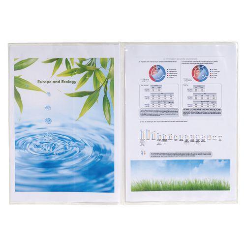 Illustration de : Sachet de 10 étuis de protection doubles polypropylène A4