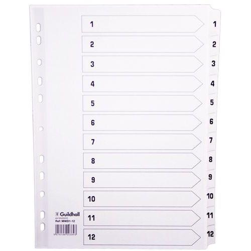 Illustration de : Intercalaires à touches plastifiées - 12 touches 1 à 12 A4