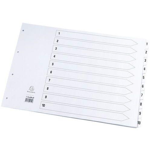 Illustration de : Intercalaires à touches plastifiées - 5 touches 1 à 5 - A3