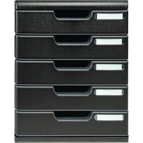 Illustration de : Modulo a4 5 tiroirs ecoblack