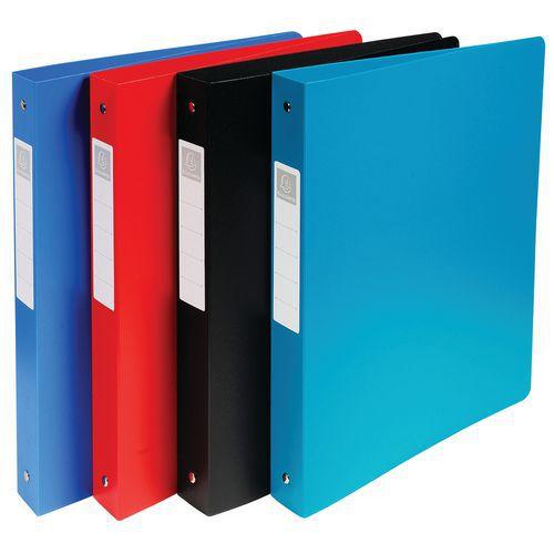 Illustration de : Classeur 2 anneaux 30 mm polypropylène étiquette dos A4 maxi