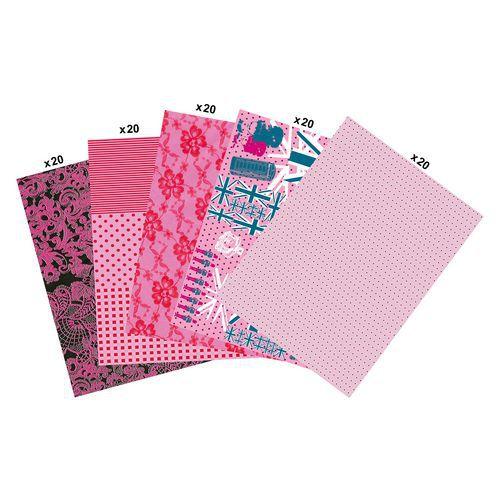 Illustration de : Maxi pack 100 feuilles A - Decopatch