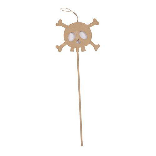 Illustration de : Baguette tête de mort 14 x 36 cm en papier mâché à décorer - Décopatch