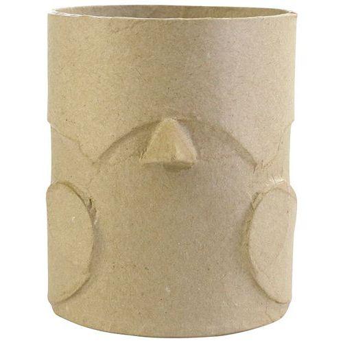 Illustration de : Pot à crayons oiseau en papier mâché à décorer - Décopatch