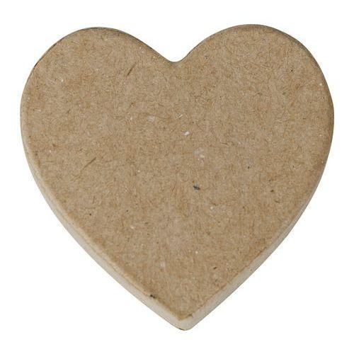 Illustration de : Magnet coeur 7 cm en papier mâché à décorer - Décopatch