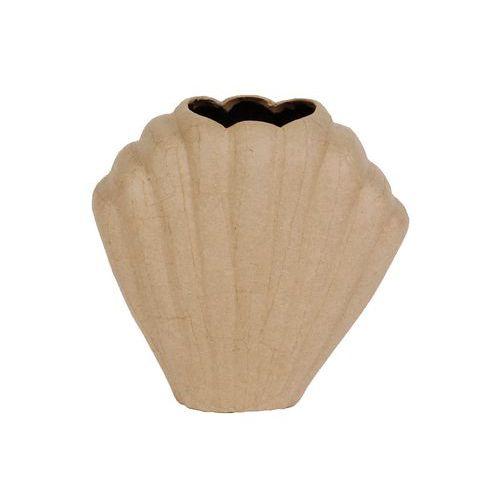 Illustration de : Vase coquillage en papier mâché à décorer - Décopatch