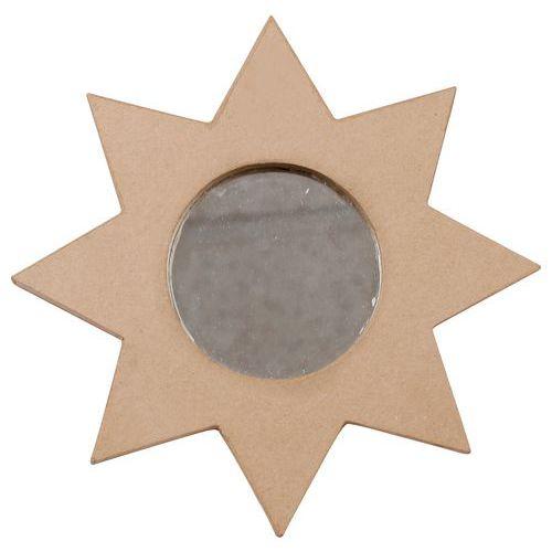 Illustration de : Miroir soleil à suspendre en papier mâché à décorer - Décopatch