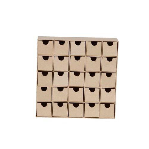 Illustration de : Etagère 25 petits tiroirs en papier mâché à décorer - Décopatch