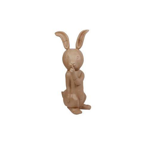 Illustration de : Lapin chut 146 cm en papier mâché à décorer - Décopatch