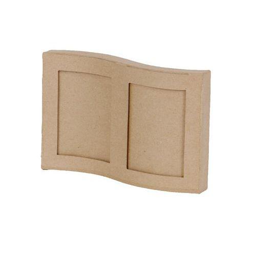 Illustration de : Cadre vague 21x13,5 cm en papier mâché à décorer - Décopatch