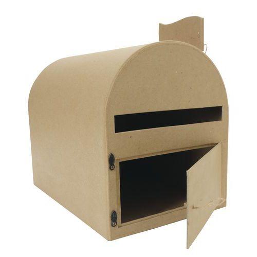 Illustration de : Urne boîte aux lettres en papier mâché à décorer - Décopatch