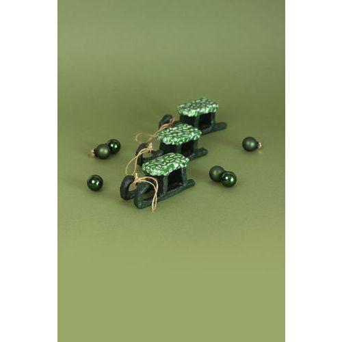 Illustration de : Luge à suspendre 4 cm en papier mâché à décorer - Décopatch