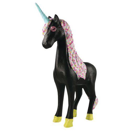 Illustration de : Licorne 55 cm en papier mâché à décorer - Décopatch