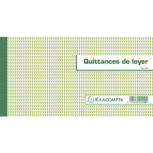 Illustration de : Carnet à souche quittance de loyer 50 feuillets 13x18,5 cm