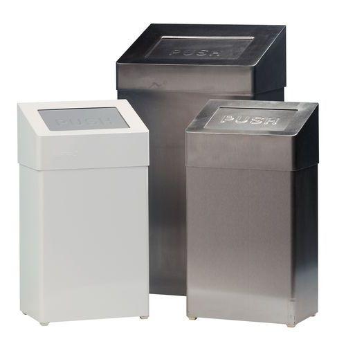 Illustration de : Poubelle métallique - 18 L