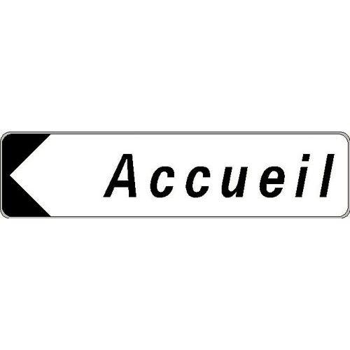 Illustration de : Panneau directionnel standard - Accueil - Longueur 500 mm