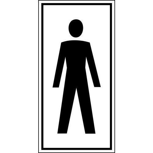 Illustration de : PicPictogramme de signalisation noir et blanc - adhésif - Homme