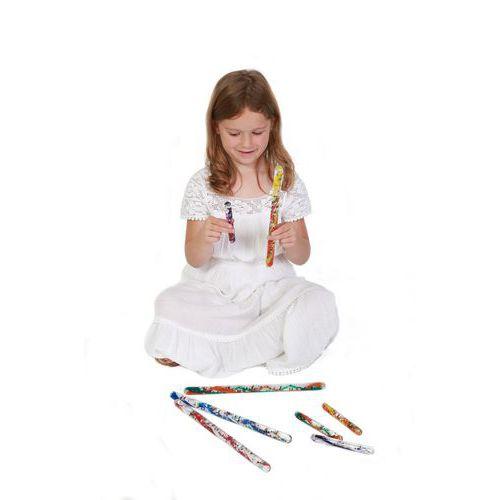 Illustration de : Lot 4 tubes à paillettes 12 cm