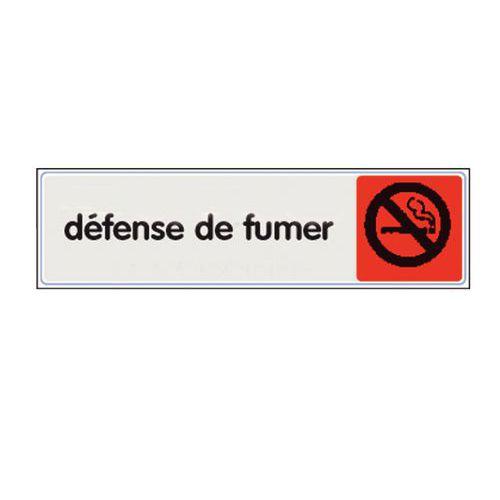 Illustration de : Panneau de signalisation en plexiglas - Défense de fumer
