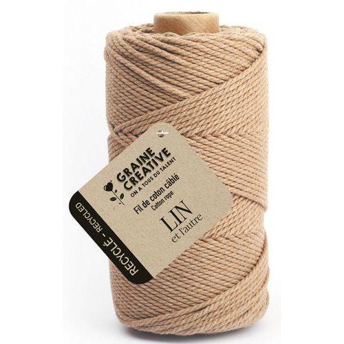 Illustration de : Bobine de 100 m de coton câblé recyclé 2 mm - Graine créative