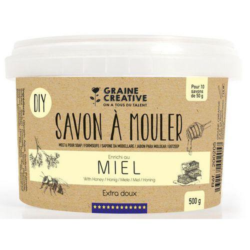 Illustration de : Pot de 500g de base de savon au miel - Graine créative